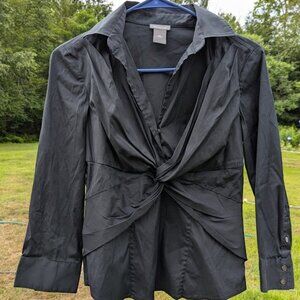 2 For $5! EUC Ann Taylor Faux-Wrap Front Top